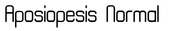 Aposiopesis Normal font preview